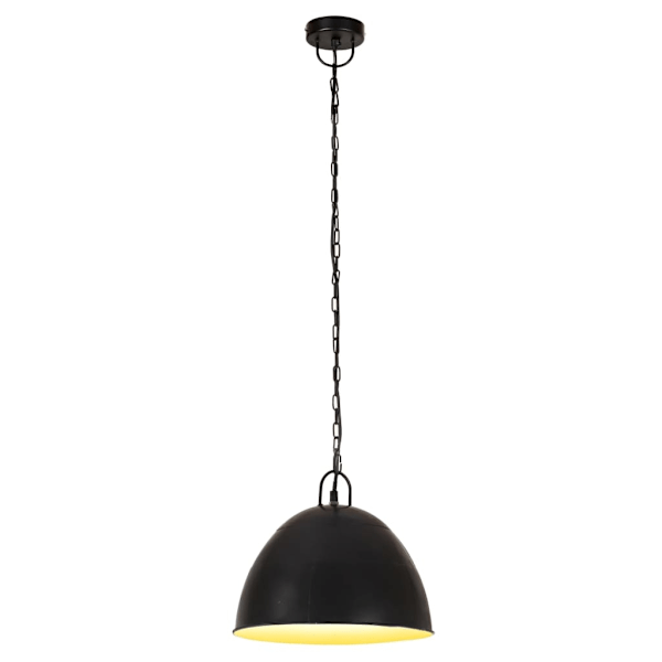 vidaXL Hänglampa industriell vintage 25 W svart rund 31 cm E27 Svart