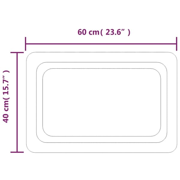 vidaXL Badrumsspegel LED 40x60 cm Transparent