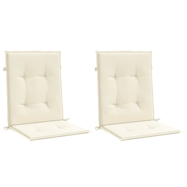 vidaXL Stolsdynor 2 st gräddvit 100x50x3 cm oxfordtyg Creme