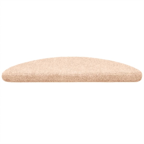 vidaXL Trappstegsmattor självhäftande 10 st gräddvit 56x17x3 cm brodyr Brun