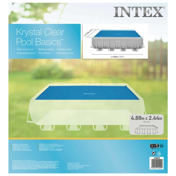 INTEX Poolöverdrag solenergi blå 476x234 cm polyeten Blå