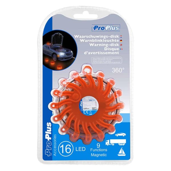 ProPlus Varningspuckar med 16 LED 2 st orange Orange