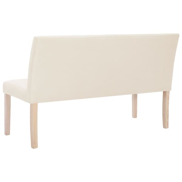 vidaXL Bänk 139,5 cm polyester gräddvit Creme