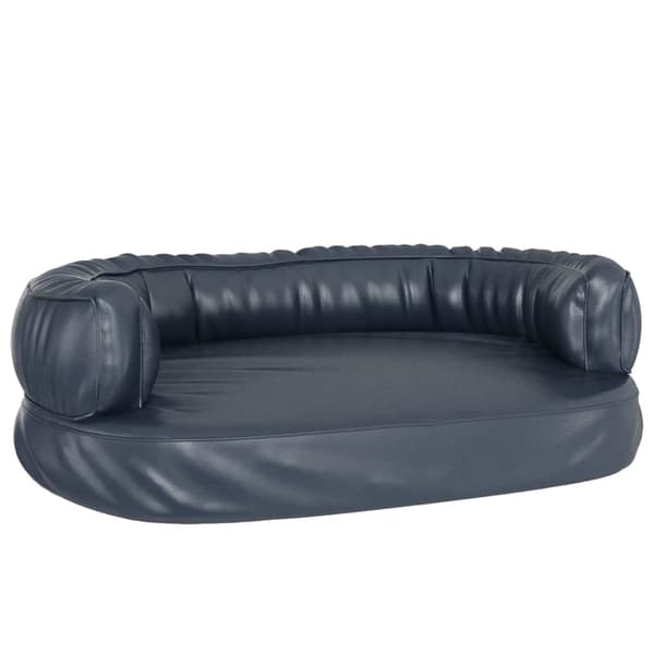 vidaXL Ergonomisk hundbädd mörkblå 75x53 cm konstläder Blå