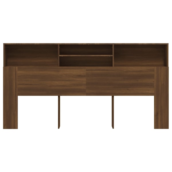 vidaXL Sänggavel med förvaring brun ek 200x19x103,5 cm Brun