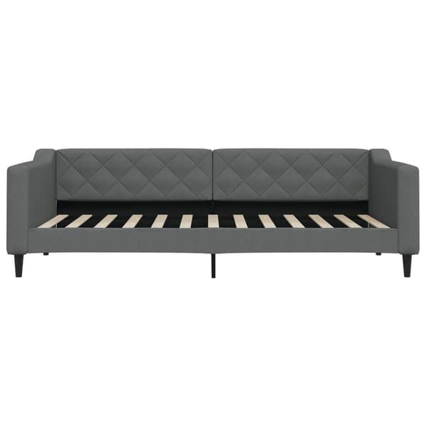 vidaXL Dagbädd utdragbar mörkgrå 90x200 cm tyg Grå