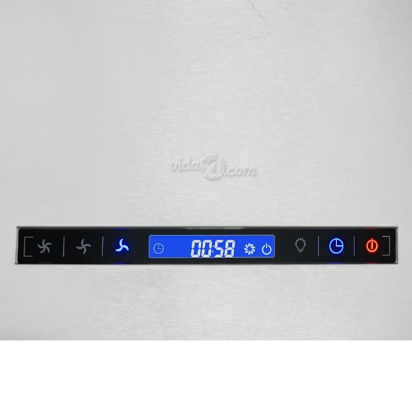 vidaXL Hängande köksfläkt touchsensor LCD 55 cm rostfritt stål Silver