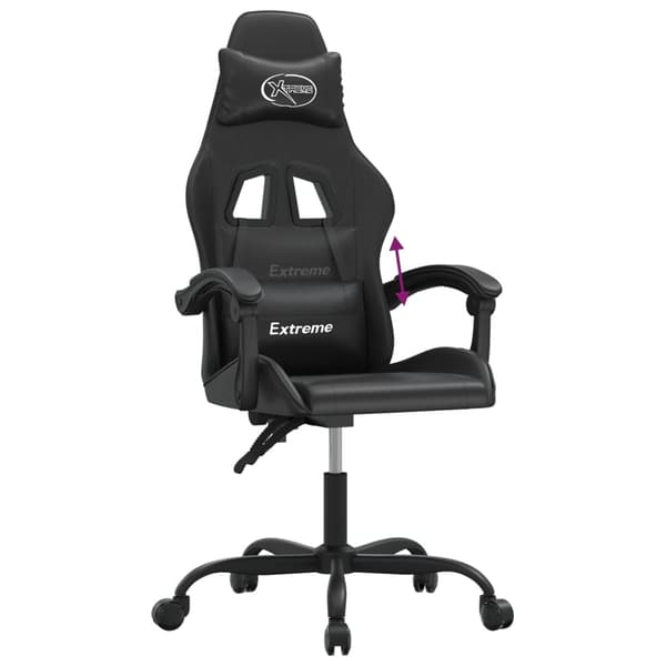 vidaXL Gamingstol svart konstläder art