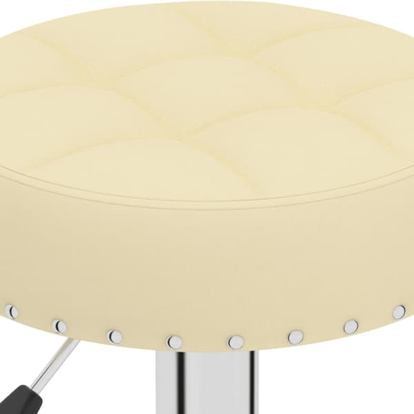 vidaXL Barstolar 2 st gräddvit tyg Creme