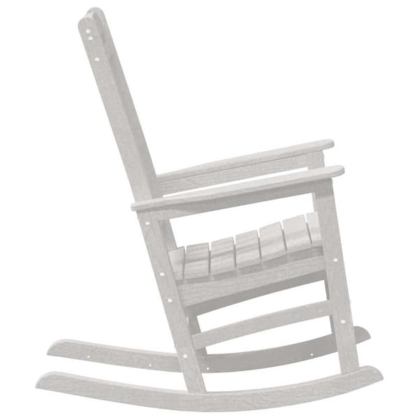 vidaXL Gungstol 2 st Vit polyeten Vit
