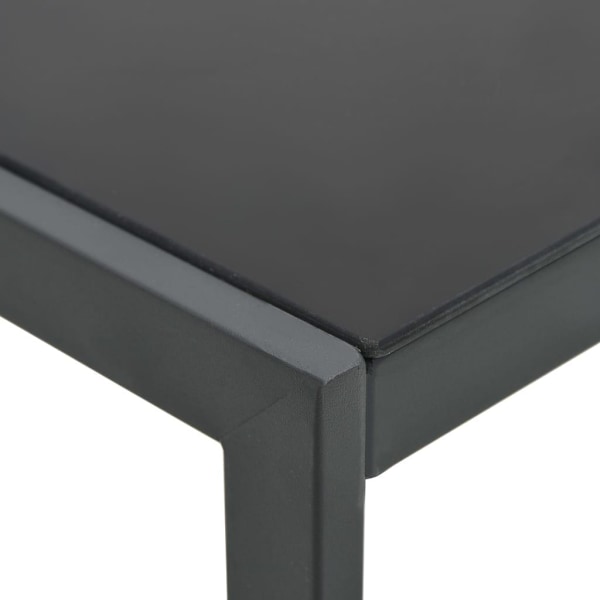 vidaXL Solsängar 2 st med bord textilene och stål grå