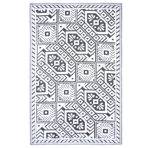 Esschert Design Utomhusmatta 182x122 cm diamant Svart