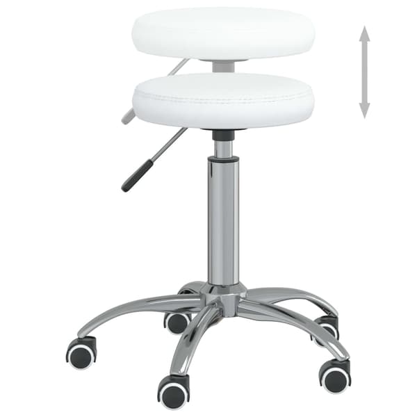 vidaXL Massagepall konstläder vit Vit