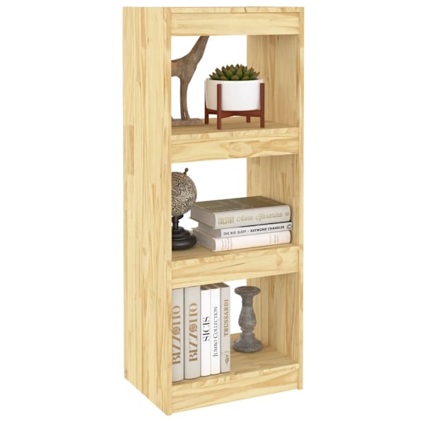 vidaXL Bokhylla/rumsavdelare 40x30x103,5 cm massiv furu Brun