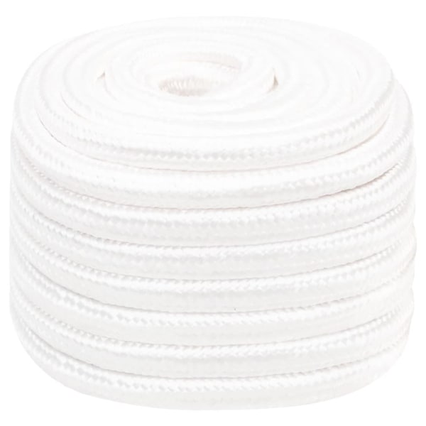 vidaXL Båtlina helvit 20 mm 100 m polypropylen