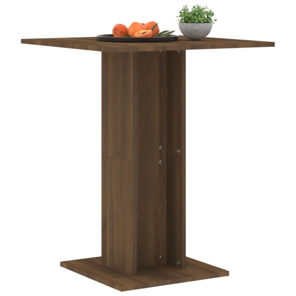 vidaXL Cafébord brun ek 60x60x75 cm konstruerat trä Brun