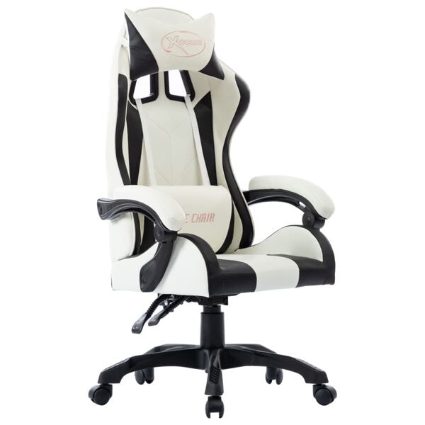 vidaXL Racingstol svart konstläder Svart