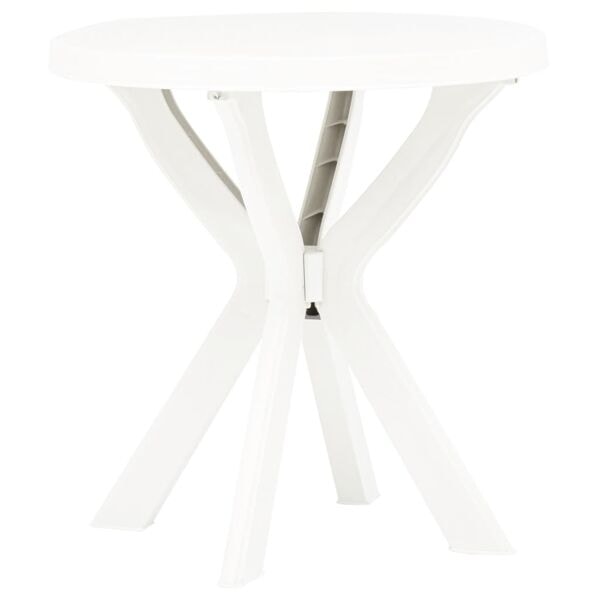 vidaXL Cafébord vit Ø70 cm plast Vit