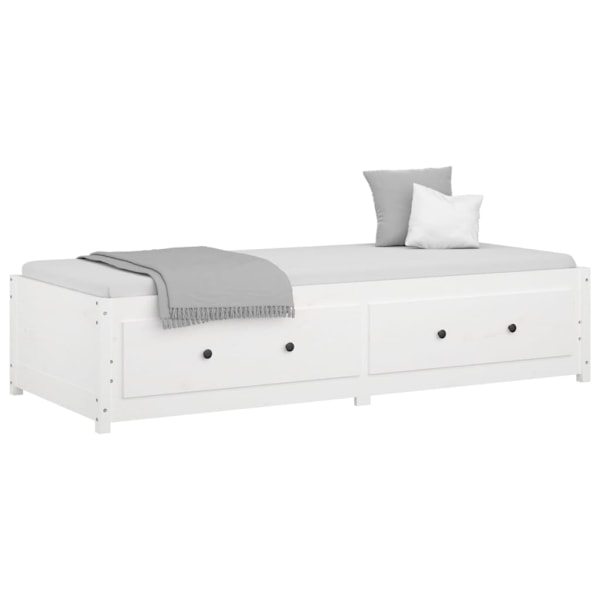 vidaXL Dagbädd utan madrass vit 90x200 cm massiv furu Vit