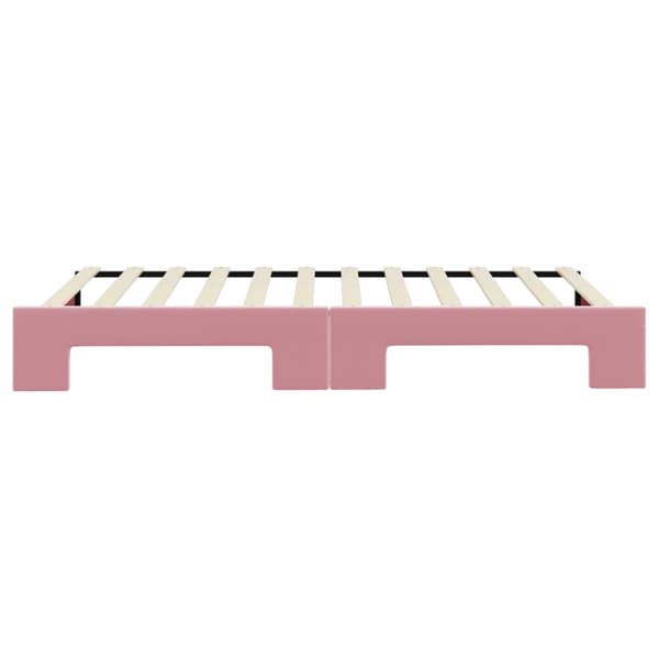 vidaXL Dagbädd utdragbar rosa 100x200 cm sammet Rosa
