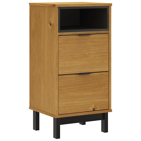 vidaXL Sängskåp FLAM 40x35x80 cm massiv furu Brun