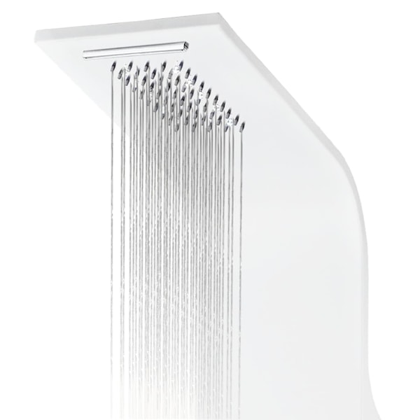 vidaXL Duschpanel aluminium 20x44x130 cm vit Vit