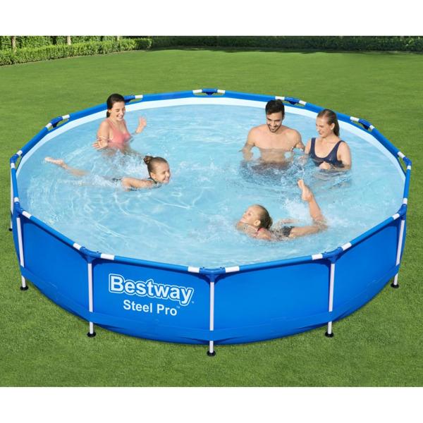 Bestway Pool med ram Steel Pro 366x76 cm Blå