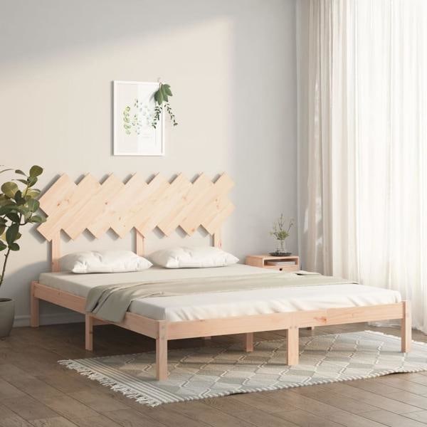vidaXL Sängram 160x200 cm massivt trä Brun