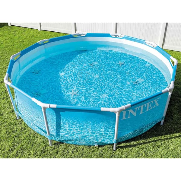 INTEX Pool Beachside Metal Frame 305x76 cm Blå
