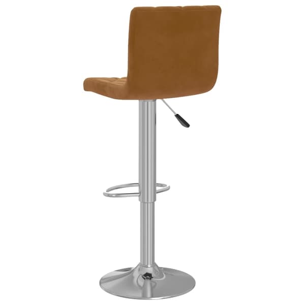 vidaXL Barstolar 2 st brun sammet Brun