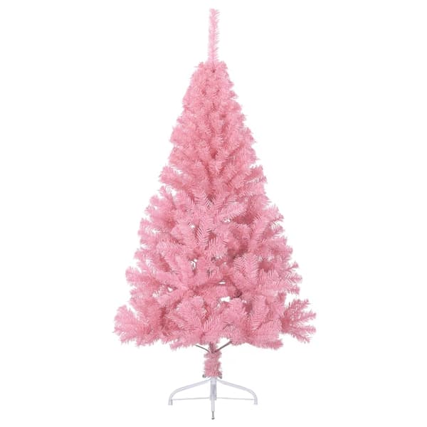 vidaXL Halv plastgran med stativ rosa 120 cm PVC Rosa