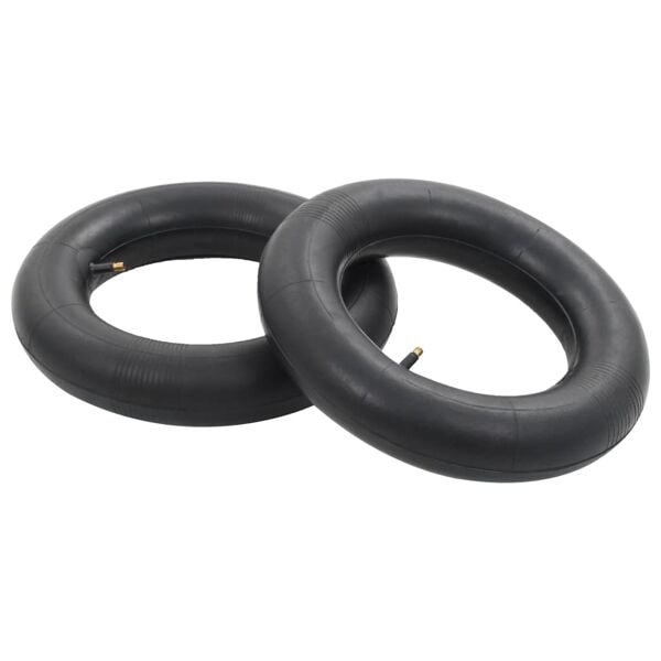 vidaXL Innerslang skottkärra 2 st 3.50-8/16x4/4.00-8/400x100 gummi Svart
