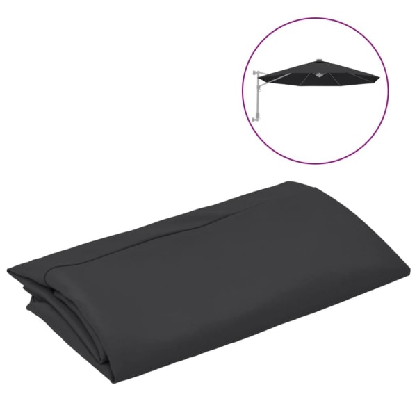 vidaXL Reservtyg för frihängande parasoll svart 300 cm Black