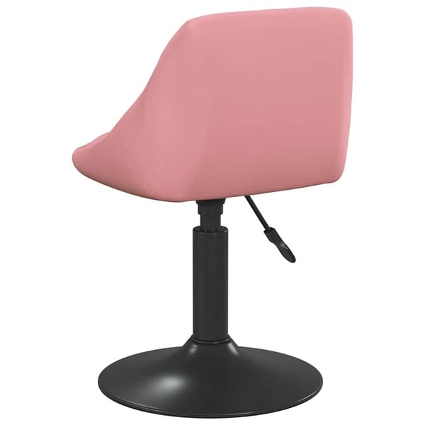 vidaXL Snurrbara matstolar 2 st rosa sammet Rosa
