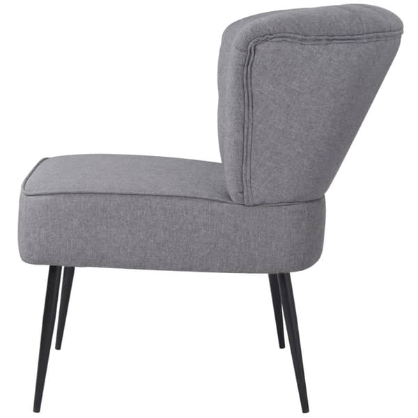 vidaXL Cocktailfåtölj ljusgrå tyg grå