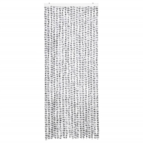 vidaXL Insektsdraperi ljusgrå och mörkgrå 56x185 cm chenille grå