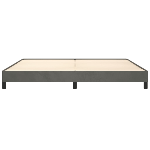vidaXL Sängram mörkgrå 200x200 cm sammet Grå