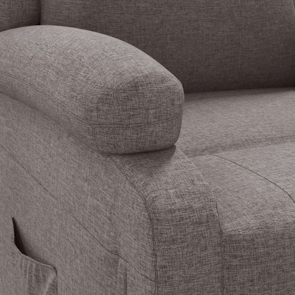 vidaXL Elektrisk massagefåtölj taupe tyg Taupe