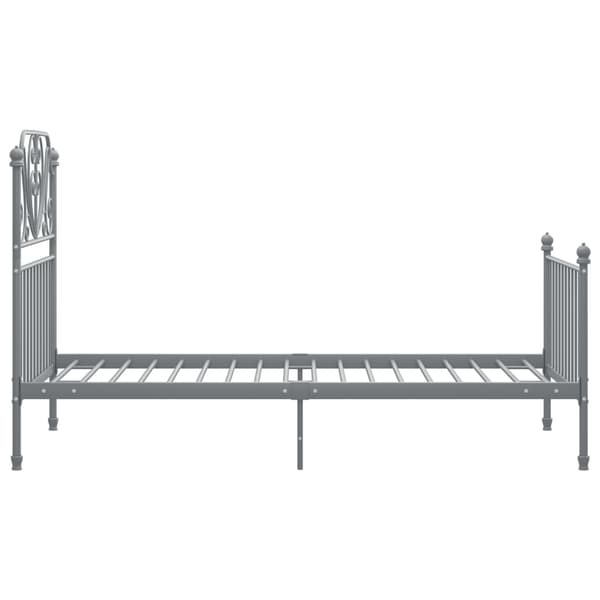 vidaXL Sängram grå metall 100x200 cm grå