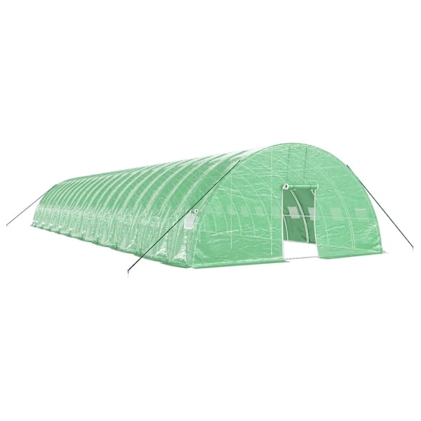 vidaXL Växthus med stålram grön 120 m² 20x6x2,85 m Grön