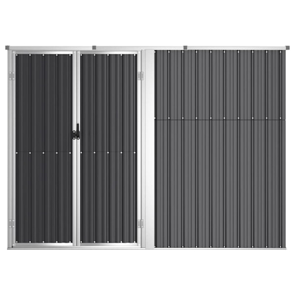 vidaXL Trädgårdsskjul antracit 225x89x161 cm galvaniserat stål Antracit