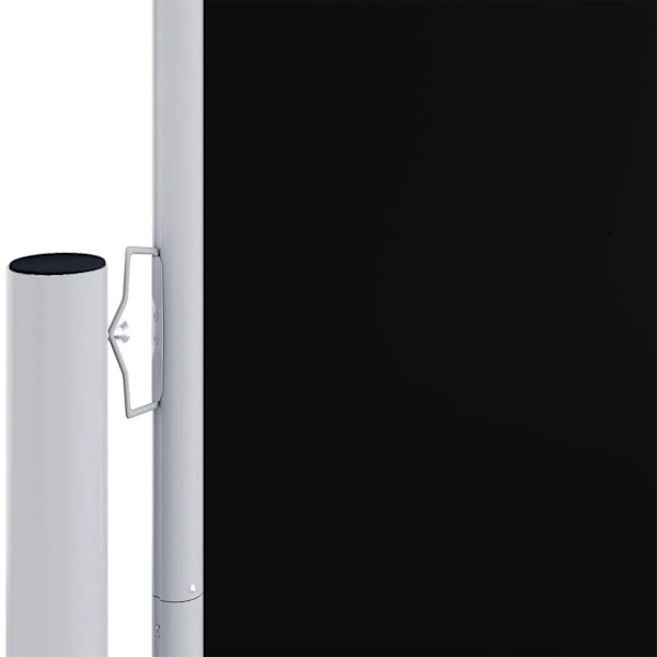 vidaXL Infällbar sidomarkis svart 220x1200 cm Svart
