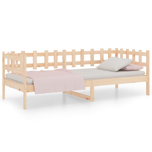 vidaXL Dagbädd 90x200 cm massiv furu Brun
