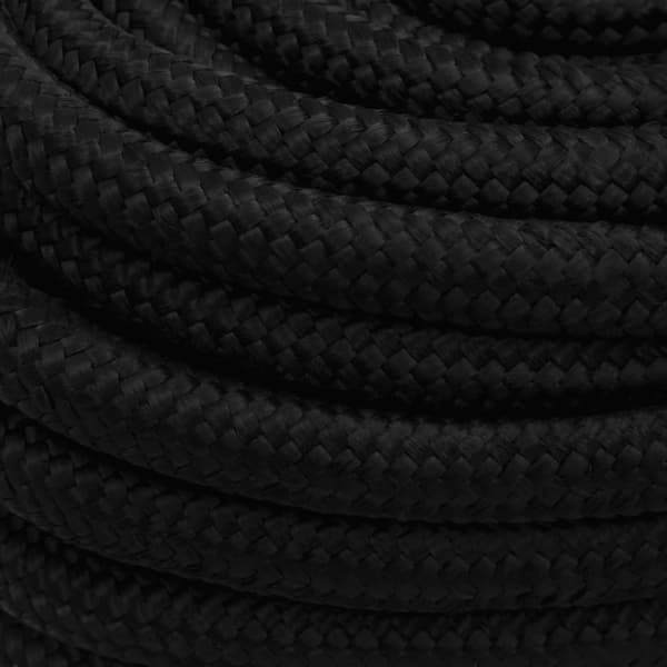 vidaXL Rep svart 20 mm 50 m polyester Svart
