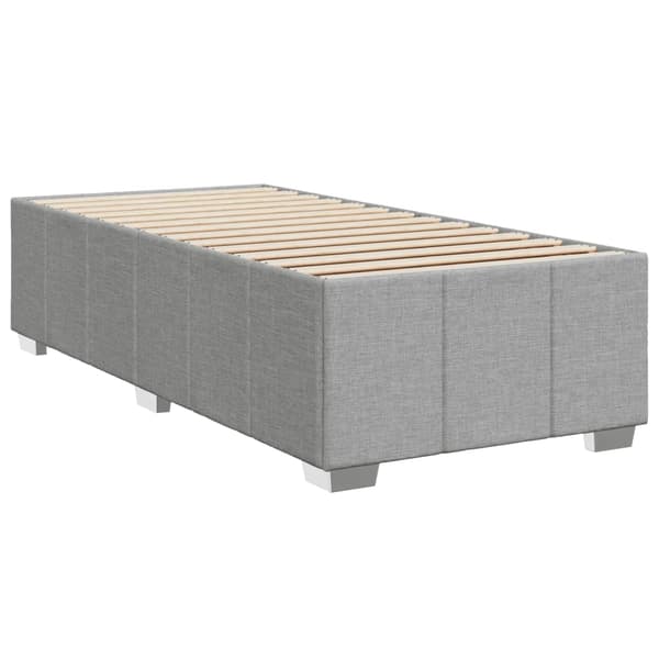 vidaXL Ramsäng med madrass ljusgrå 80x200 cm tyg Grå