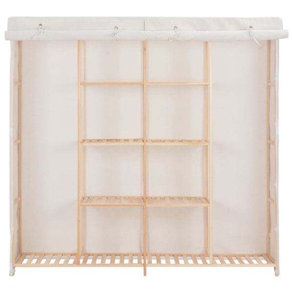 vidaXL Garderob 173x40x170 cm vit tyg Vit