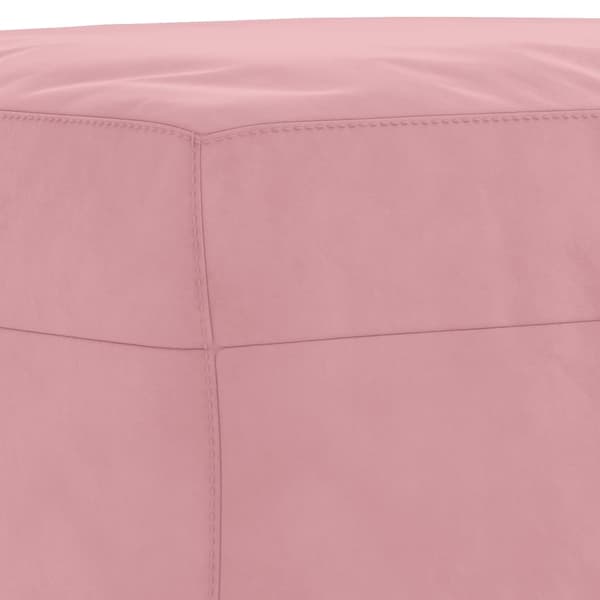 vidaXL Soffgrupp med dynor 3 delar rosa sammet Rosa