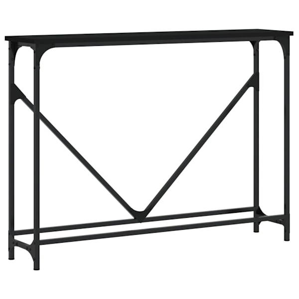vidaXL Avlastningsbord svart 102x22,5x75 cm konstruerat trä Svart