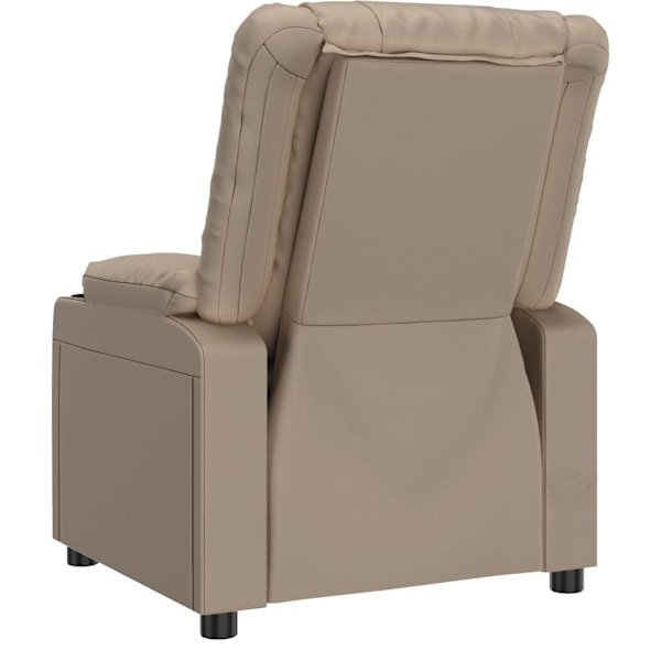 vidaXL Elektrisk reclinerfåtölj cappuccino konstläder Brun