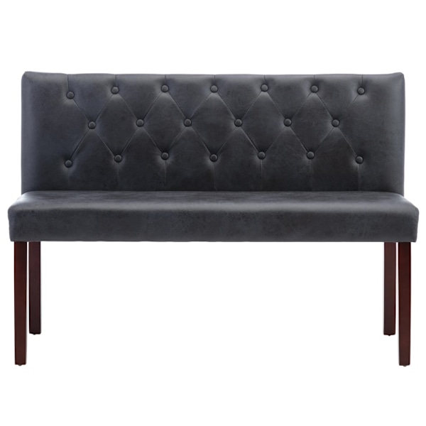 vidaXL Bänk 120 cm konstmocka grå grå